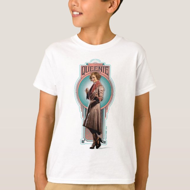 QUEENIE GOLDSTEIN™ Art-Deco-Panel T-Shirt (Vorderseite)