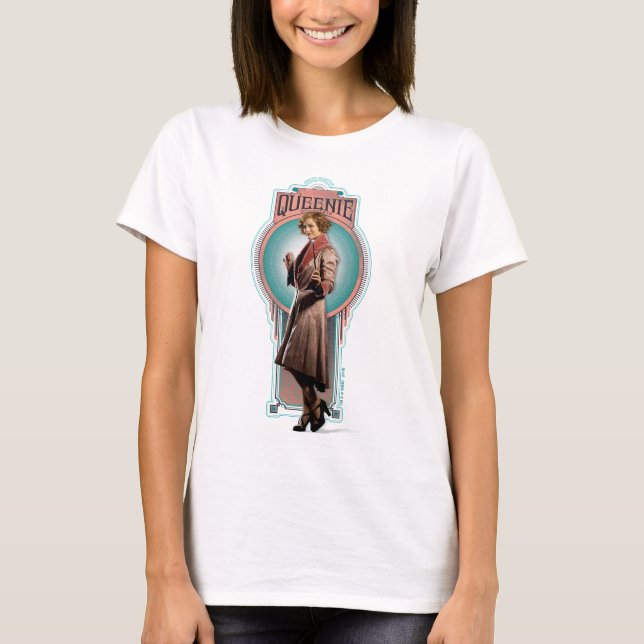 QUEENIE GOLDSTEIN™ Art-Deco-Panel T-Shirt (Vorderseite)