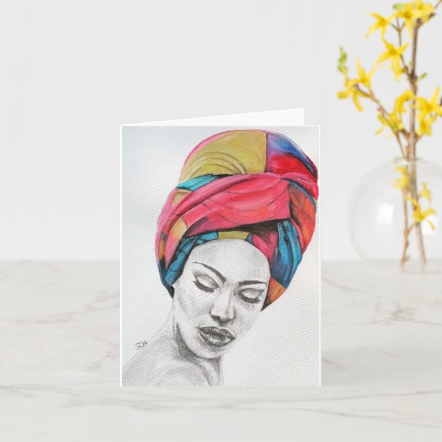 QUEENIFICENT-Blindbemerkungskarte Karte (Gelbe Blume)