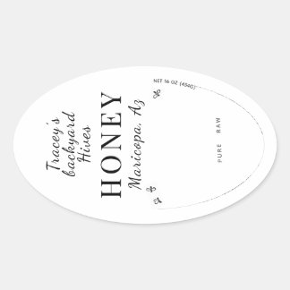 Queenline Jar Vintag Skep Backyard Beve Oval Ovaler Aufkleber