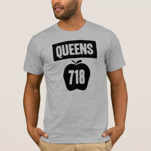 Queens 718 herausgeschnitten von großen Apple u. T-Shirt