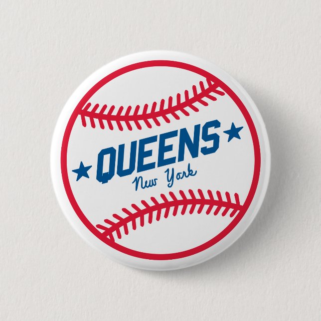 Queens-Baseball Button (Vorderseite)