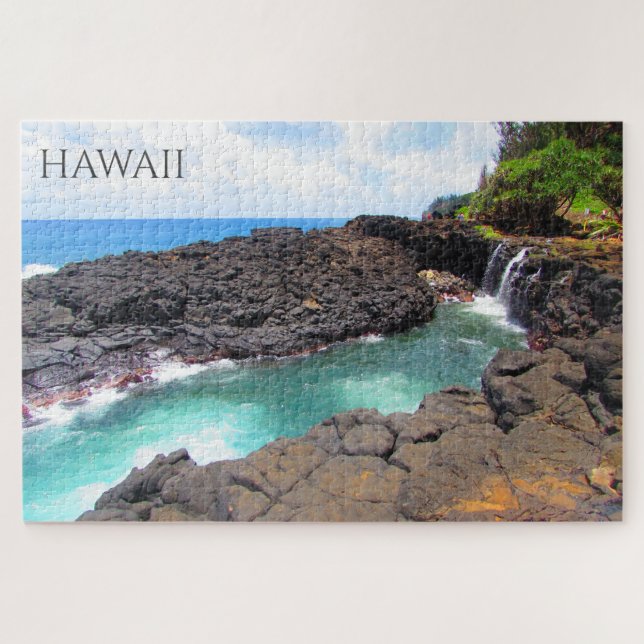 Queens Bath Kauai Hawaii Puzzle (Horizontal)