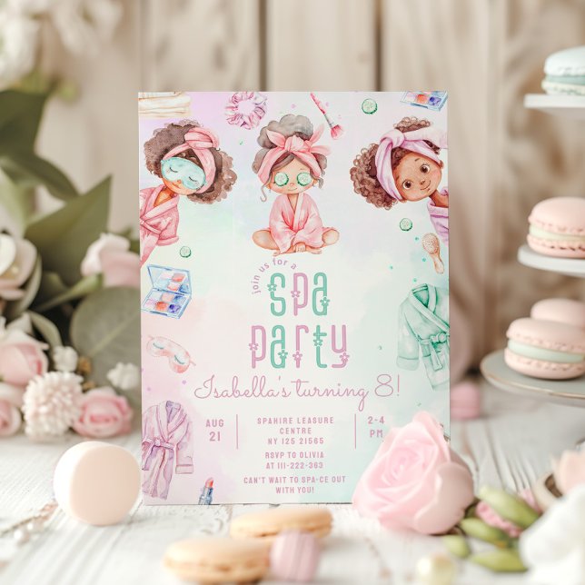 Queens Black Girl Wellness-Center Party Geburtstag Einladung (Von Creator hochgeladen)