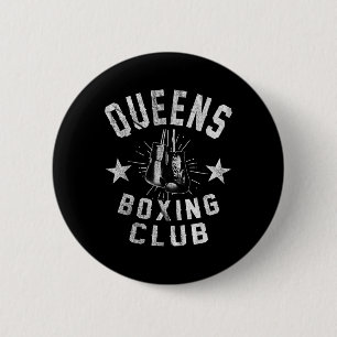 Queens Boxing Club - Vintager beängstigender Boxer Button