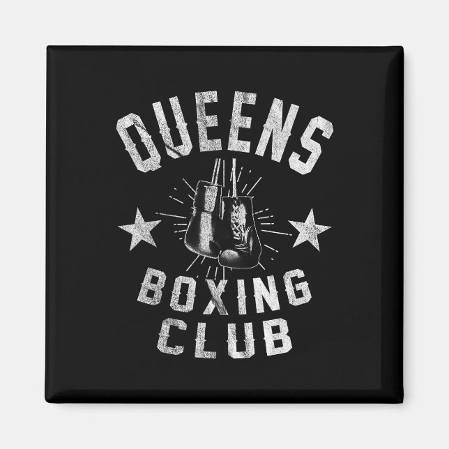 Queens Boxing Club - Vintager beängstigender Boxer Magnet (Vorne)