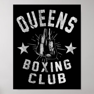 Queens Boxing Club - Vintager beängstigender Boxer Poster