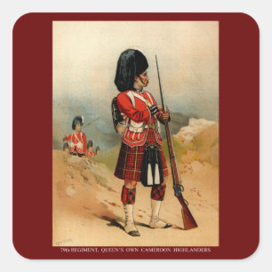 Queens Cameroon Highlanders Quadratischer Aufkleber