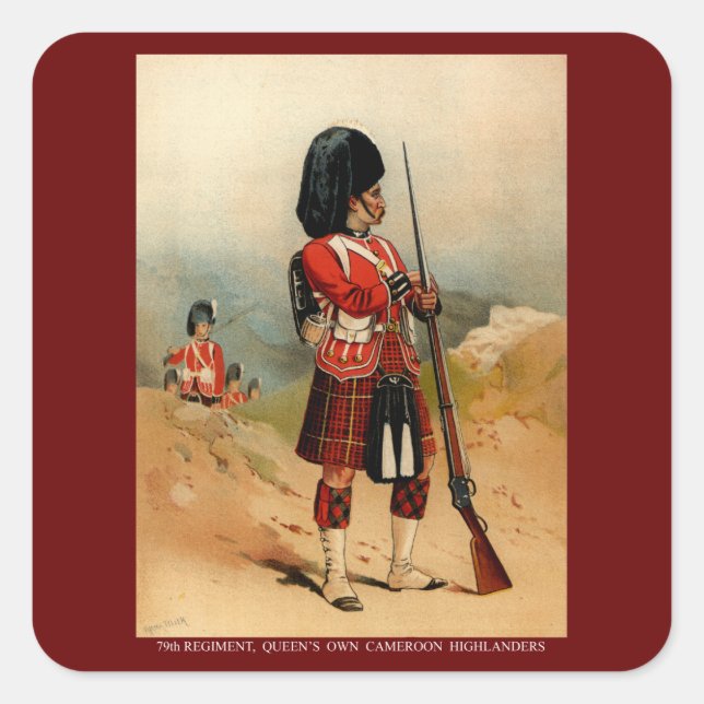 Queens Cameroon Highlanders Quadratischer Aufkleber (Vorderseite)