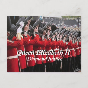 Queens Diamond Jubilee Waffen begrüßen Postkarte