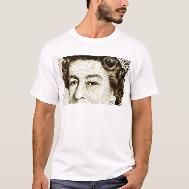 Queens Elizabeth II on 50 pound note. T-Shirt (Vorderseite)