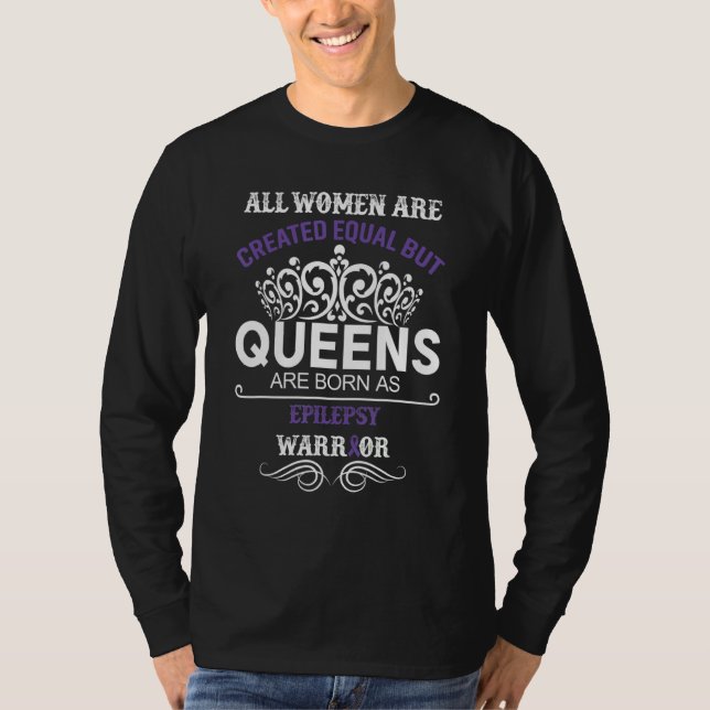Queens Epilepsy Awareness Supporter Ribbon T-Shirt (Vorderseite)
