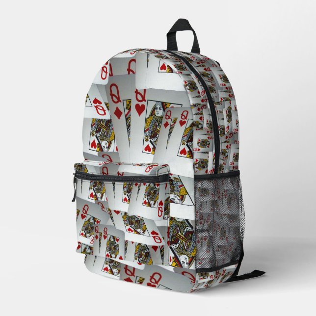 "Queen's Gambit: Scattered Pairs of Pocket Queens" Bedruckter Rucksack (Rückseitige Ecke Rechts)