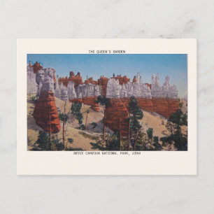 Queen's Garden Bryce Canyon Nationalpark Vintag Postkarte
