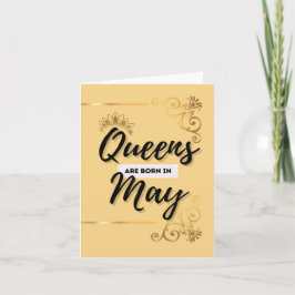 Queens Geboren im Mai Happy Birthday Card Karte