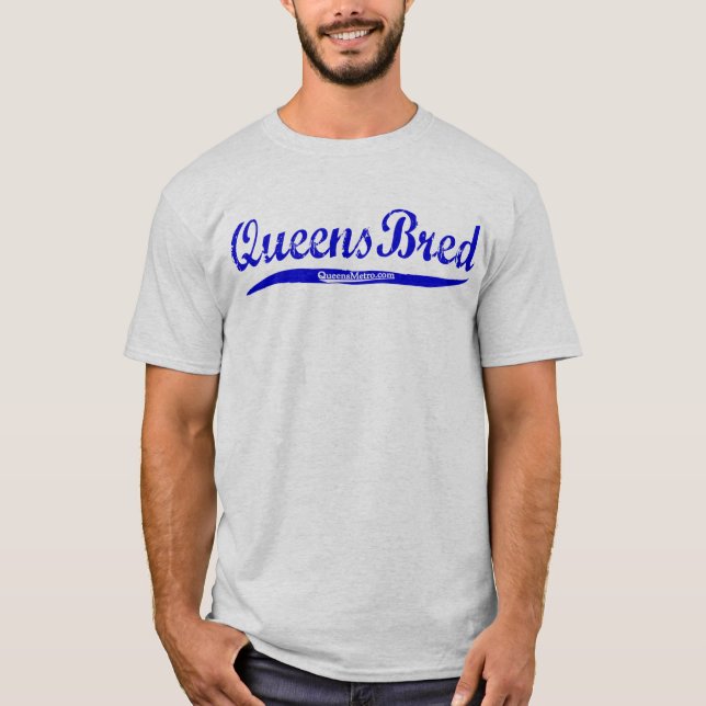 Queens gezüchtete - New York City NY - blaue T-Shirt (Vorderseite)
