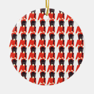 Queens Guard Soldiers Pattern Keramik Ornament