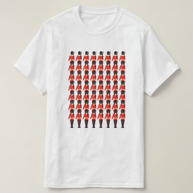 Queens Guard Soldiers Pattern T-Shirt (Design vorne)