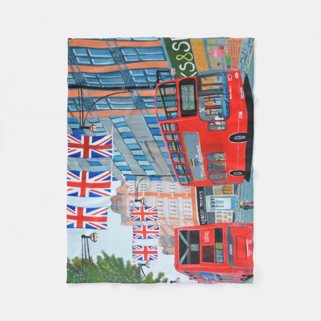 Queen's Jubilee London Fleece Blanket (Vorderseite)