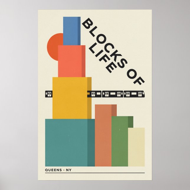 Queens Modernist City Poster (Vorne)