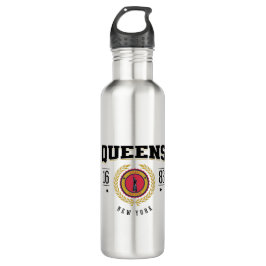 Queens New York 1683 Black Edelstahlflasche