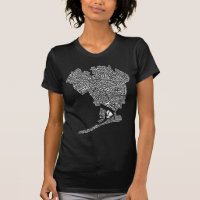 Queens New York City Word Art Map T - Shirts
