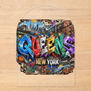 Queens New York Graffiti-Wandkunst Acryleinladungen