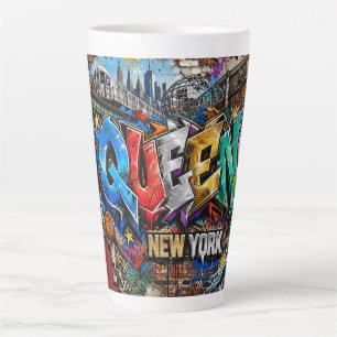 Queens New York Graffiti-Wandkunst Milchtasse