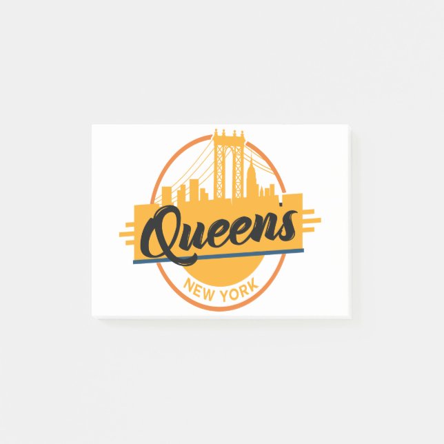 Queens New York Post-it Klebezettel (Vorderseite)