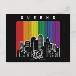 Queens New York Rainbow Flag LGBT Pride Postkarte