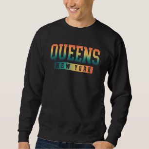 Queens New York Souvenirs Retro Vintag New York Q Sweatshirt