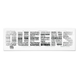 Queens New York Typografy Poster
