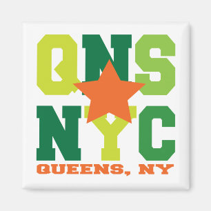 Queens, NY grüner Magnet