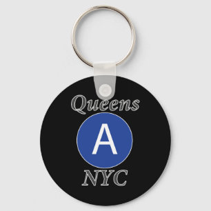 Queens NYC A-Zug Schlüsselanhänger