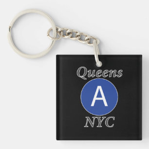Queens NYC A-Zug Schlüsselanhänger