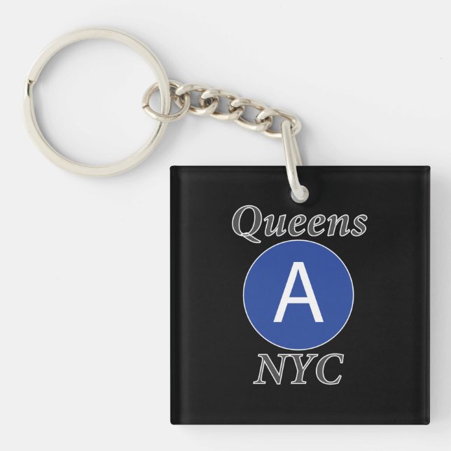 Queens NYC A-Zug Schlüsselanhänger (Vorderseite)