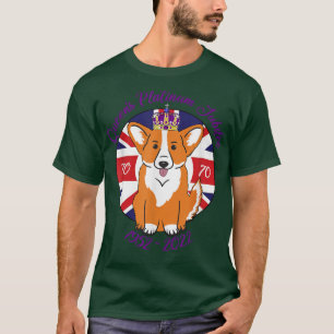 QUEEN'S PLATINUM JUBILEE 1952 2022 Corgi Hund in e T-Shirt