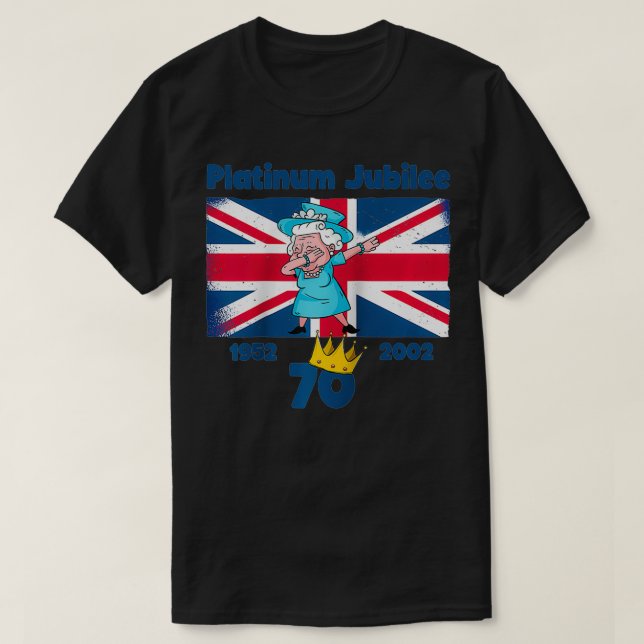 Queen's Platinum Jubilee 2022 70 British Monarch Q T-Shirt (Design vorne)