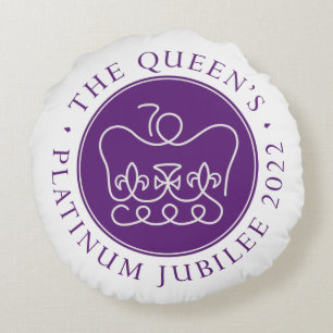 Queen's Platinum Jubilee Rundes Kissen