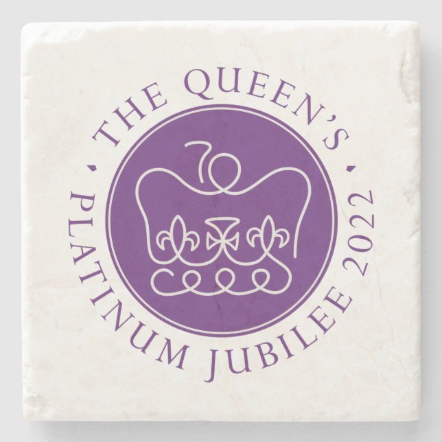 Queen's Platinum Jubilee Steinuntersetzer (Vorderseite)