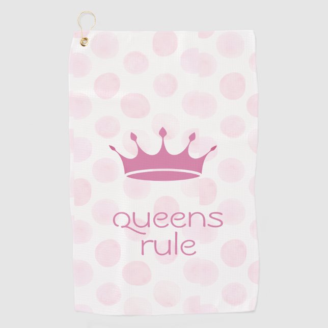 Queens Rule Golfhandtuch (Vorderseite)