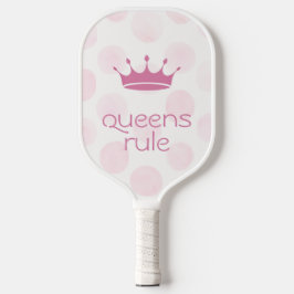 Queens Rule Pink Crown Pickleball Schläger