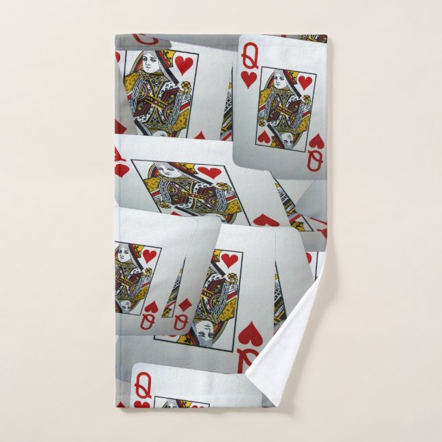 Queens Scattered Poker Cards, Handtuch (Handtuch)