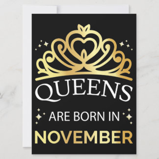 Queens sind im November Geboren I Einladung