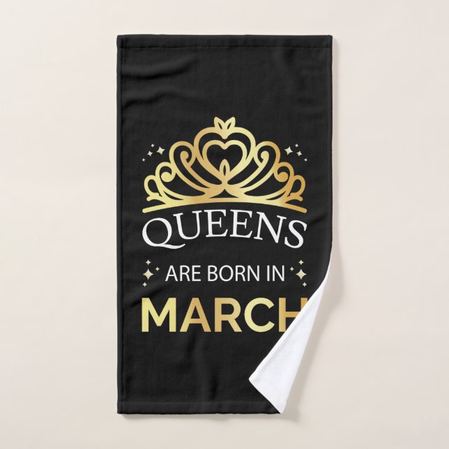 Queens sind in März I Geboren Badhandtuch Set (Handtuch)