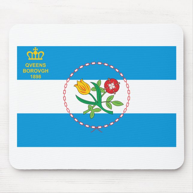 Queens-Stadt-Flagge Mousepad (Vorne)