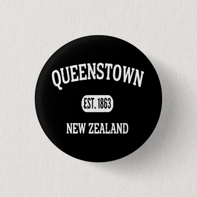 Queens Town Newzealand Vintag Button (Vorderseite)