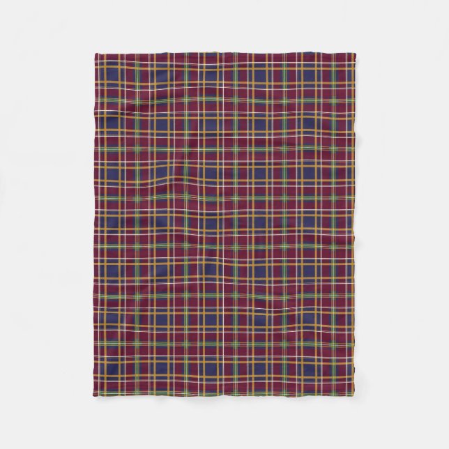 Queens University Kingston Ontario Tartan Fleecedecke (Vorderseite)