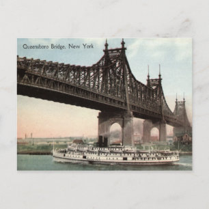 Queensboro Bridge, New York City 1915 Vintag Postkarte