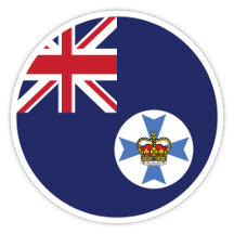 Queensland Australia Flaggenaufkleber